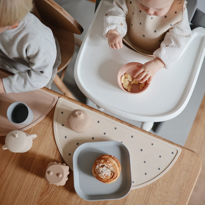 mushie Flatware Fork and Spoon Set for Kids | Made in Denmark (Sage)