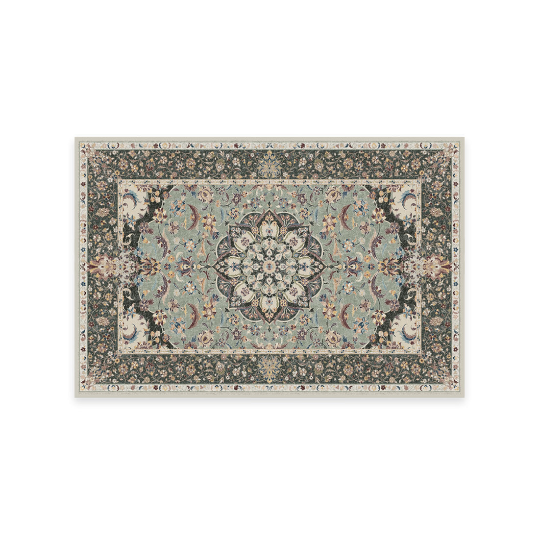 RUGGABLE Sima Washable Rug - Perfect Vintage Area Rug for Living Room Bedroom Kitchen - Pet &amp; Child Friendly - Stain &amp; Water Resistant - Royal Blue 2&
