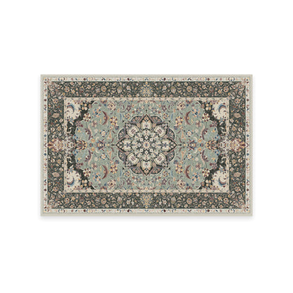 RUGGABLE Sima Washable Rug - Perfect Vintage Area Rug for Living Room Bedroom Kitchen - Pet &amp; Child Friendly - Stain &amp; Water Resistant - Royal Blue 2&