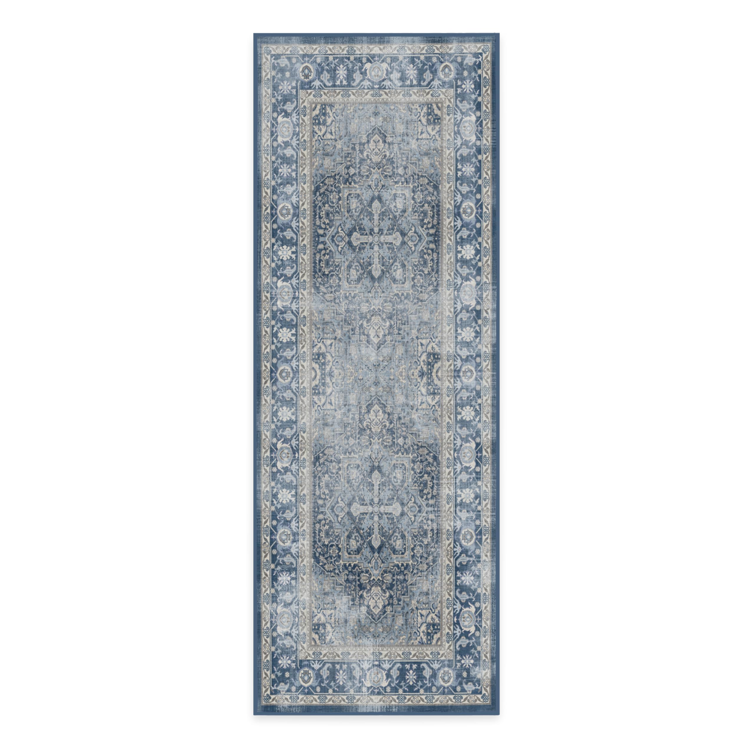 RUGGABLE Kamran Washable Rug - Perfect Vintage Area Rug for Living Room Bedroom Kitchen - Pet &amp; Child Friendly - Stain &amp; Water Resistant - Hazel 5&