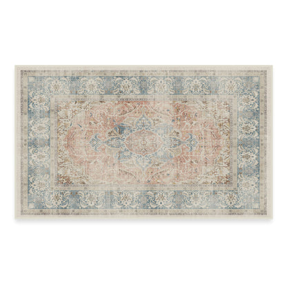 RUGGABLE – Sarrah Blue Quartz – Machine Washable Runner Rug – Pet &amp; Child Friendly – Stain &amp; Water Resistant – Non-Slip – 2.5&