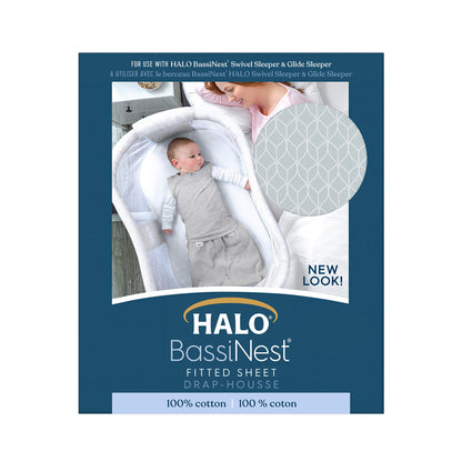 HALO Bassinest Fitted Sheet, Nautical Net