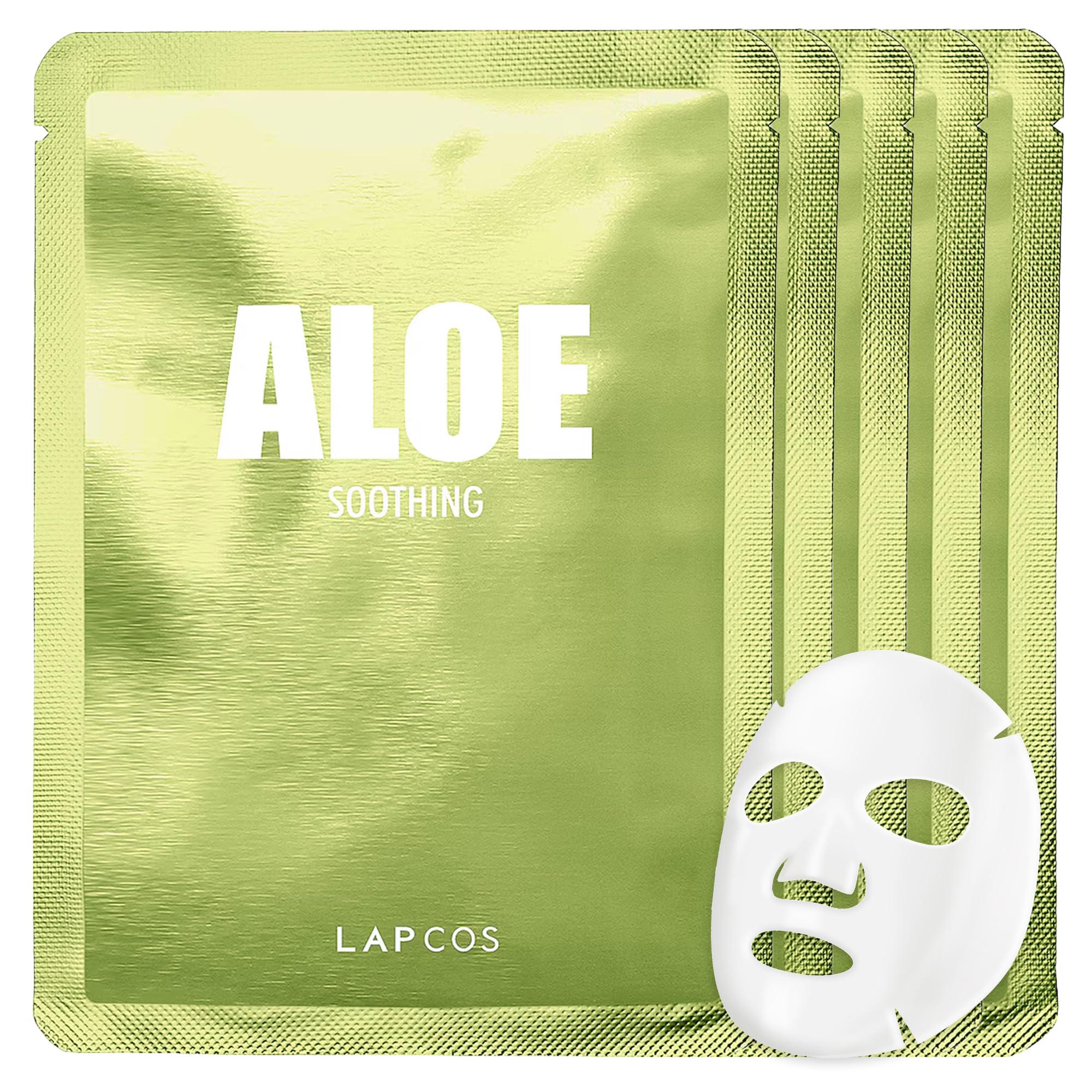 LAPCOS Pearl Sheet Mask, Daily Face Mask with Probiotics to Brighten and Clarify Skin, Korean Beauty Favorite, 5-Pack