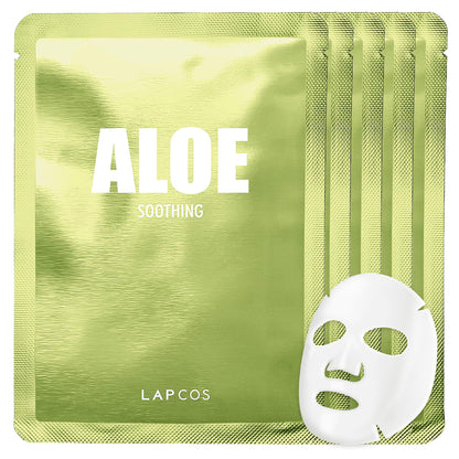 LAPCOS Pearl Sheet Mask, Daily Face Mask with Probiotics to Brighten and Clarify Skin, Korean Beauty Favorite, 5-Pack