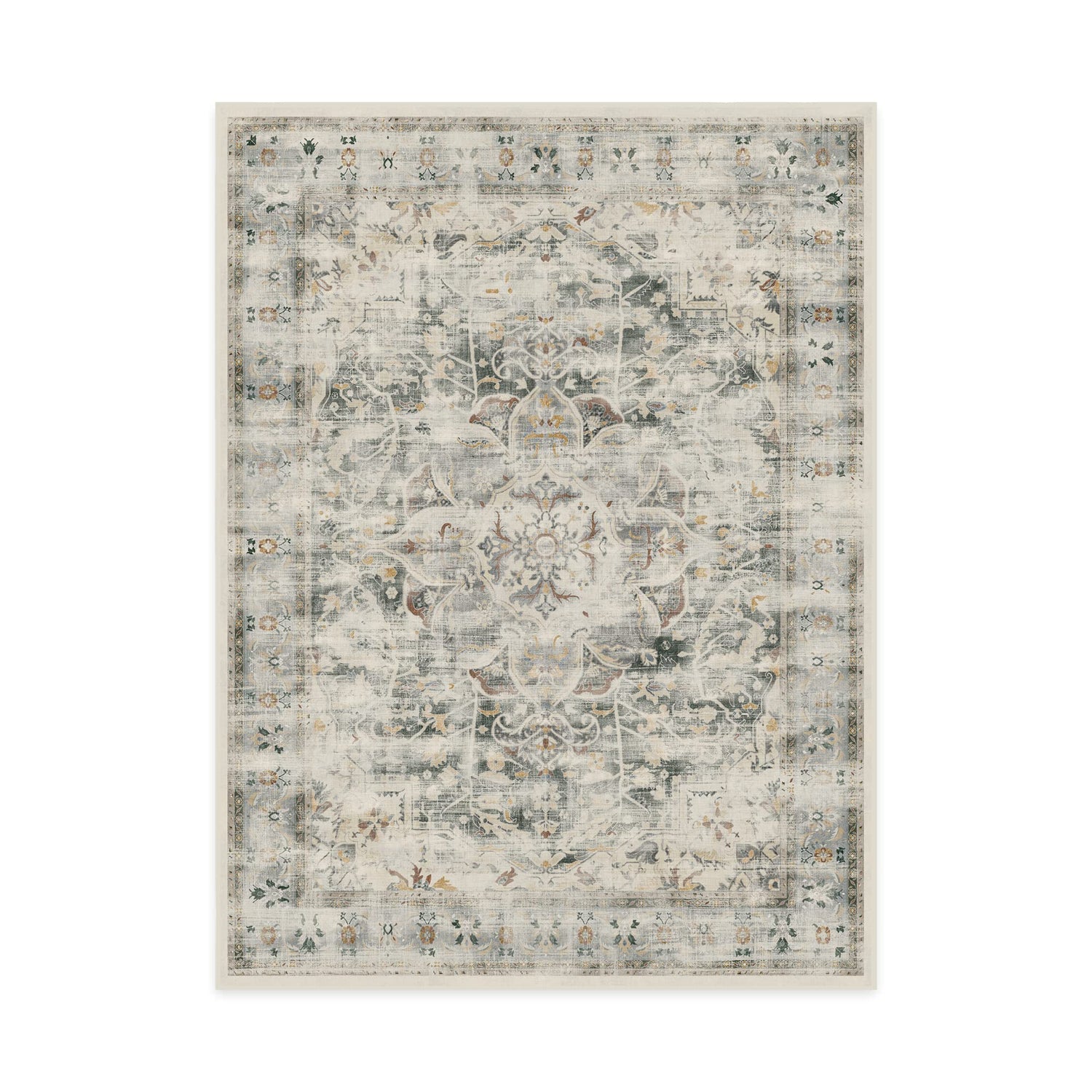 RUGGABLE – Sarrah Blue Quartz – Machine Washable Runner Rug – Pet &amp; Child Friendly – Stain &amp; Water Resistant – Non-Slip – 2.5&