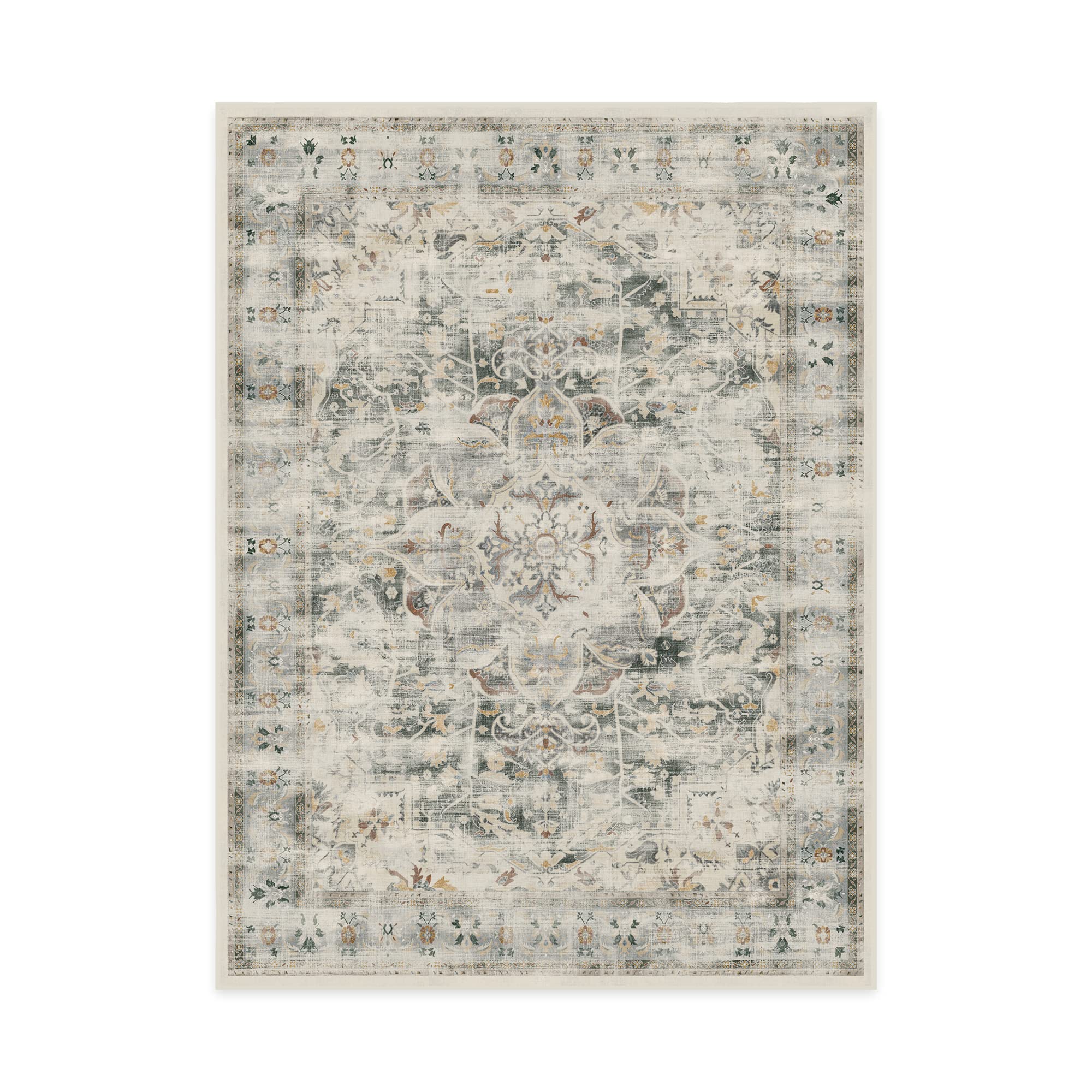 RUGGABLE – Sarrah Blue Quartz – Machine Washable Runner Rug – Pet &amp; Child Friendly – Stain &amp; Water Resistant – Non-Slip – 2.5&