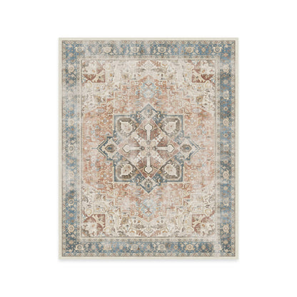 RUGGABLE Kamran Washable Rug - Perfect Vintage Area Rug for Living Room Bedroom Kitchen - Pet &amp; Child Friendly - Stain &amp; Water Resistant - Hazel 5&