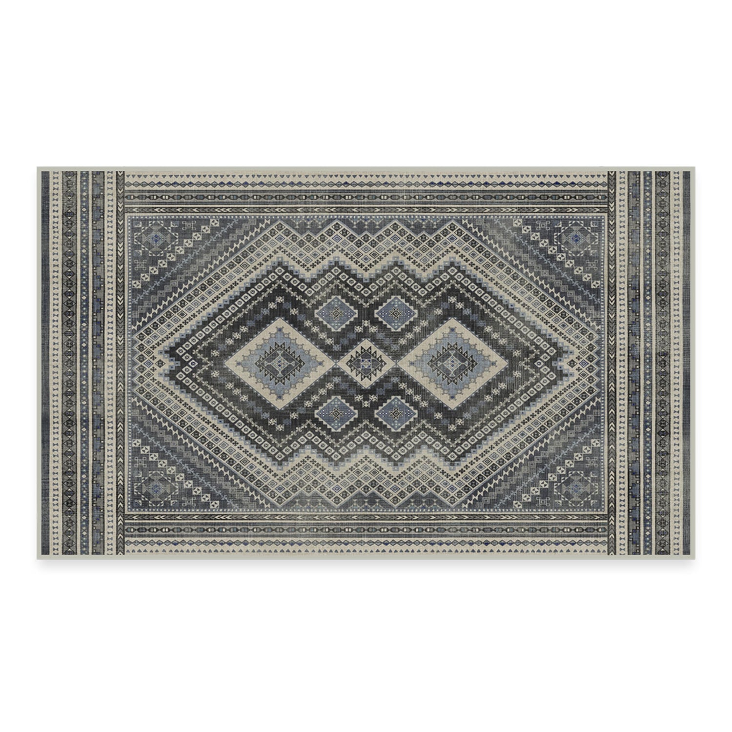 RUGGABLE Kaden Washable Rug - Perfect Vintage Area Rug for Living Room Bedroom Kitchen - Pet &amp; Child Friendly - Stain &amp; Water Resistant - Amber Red 3&