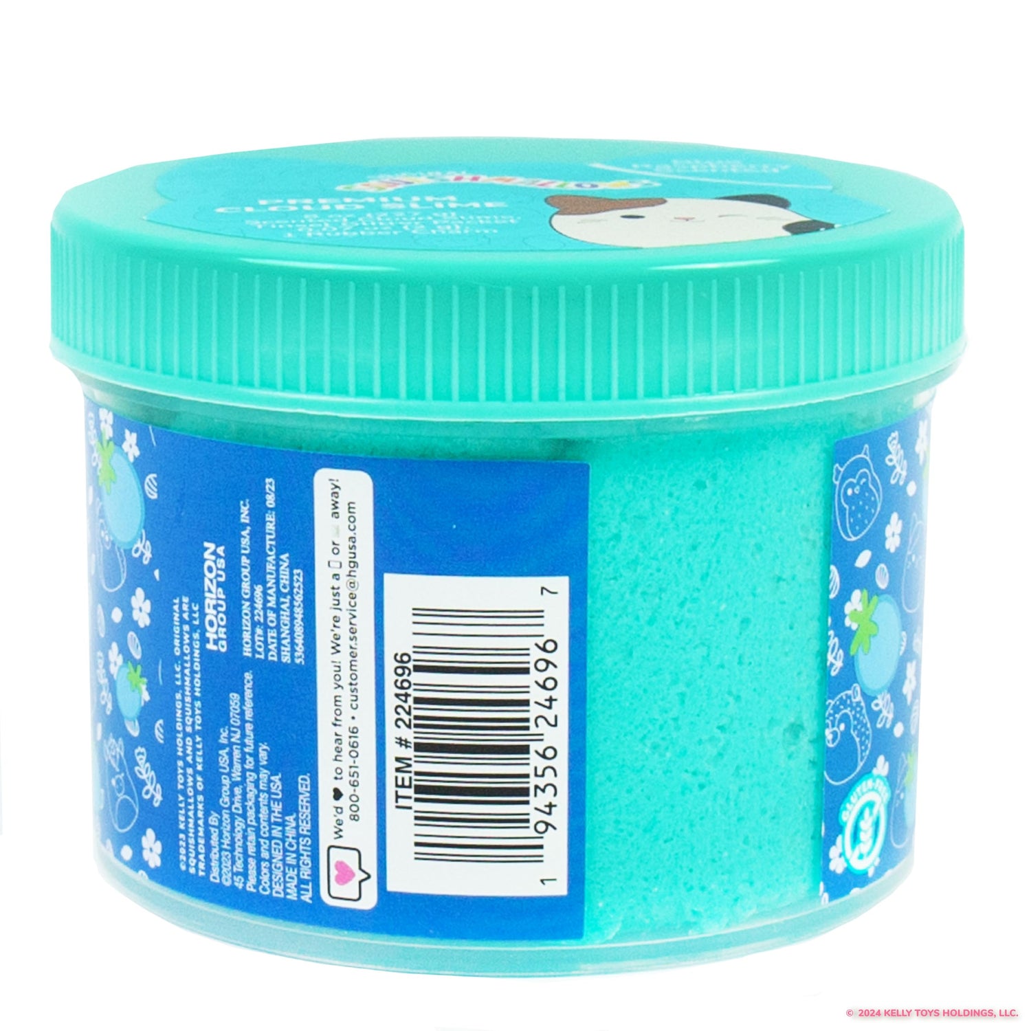 Original Squishmallows Winston The Owl Premium Scented Slime, Blue Raspberry Scented, 8 oz. Slime, 2 Fun Slime Add Ins, Pre-Made Slime for Kids, Great 6 Year Old Toys, Super Soft Squishy Toy