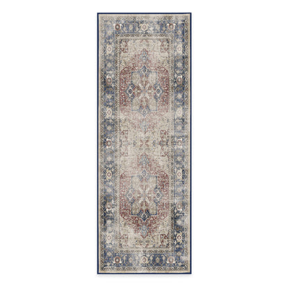 RUGGABLE Kamran Washable Rug - Perfect Vintage Area Rug for Living Room Bedroom Kitchen - Pet &amp; Child Friendly - Stain &amp; Water Resistant - Hazel 5&
