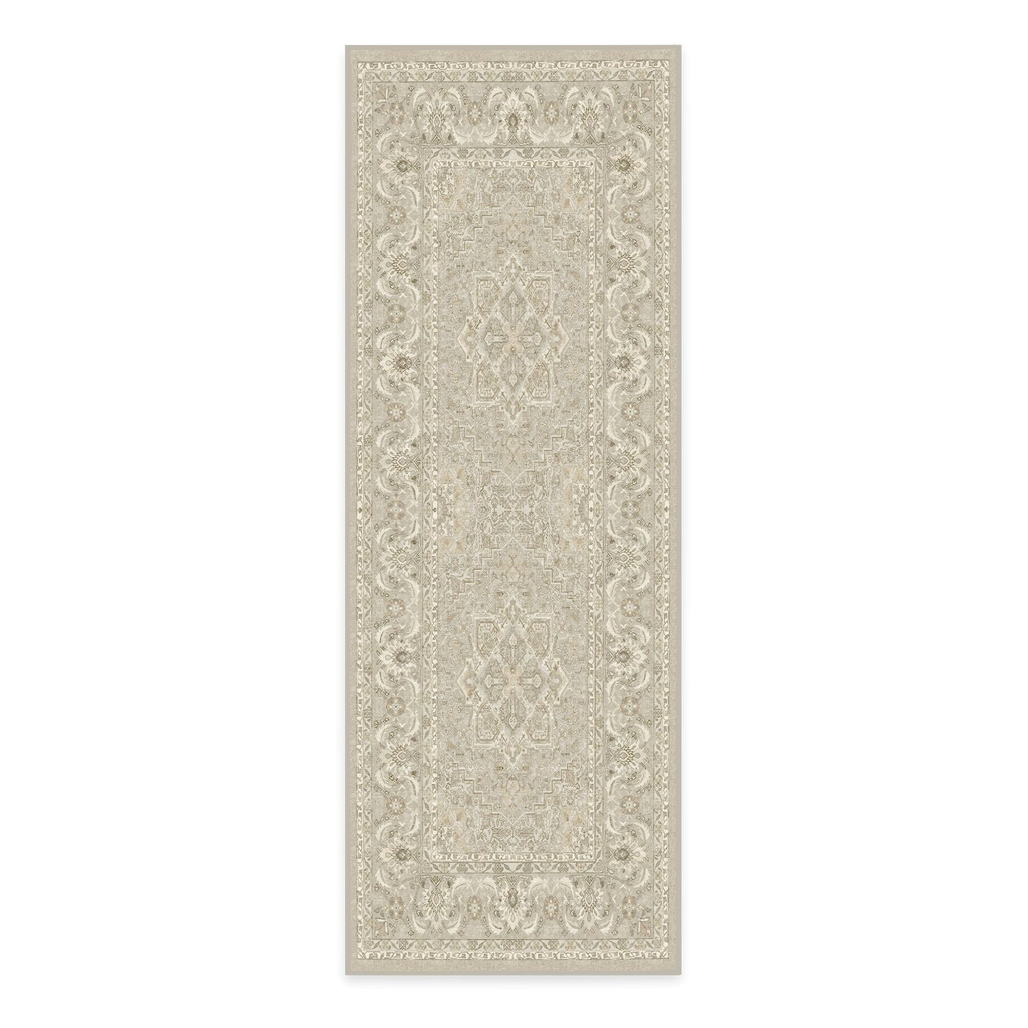 RUGGABLE Hendesi Heriz Washable Rug - Perfect Antique Vintage Area Rug for Living Room Bedroom Kitchen - Pet &amp; Child Friendly - Stain &amp; Water Resistant, Non-Slip - Abalone 2&