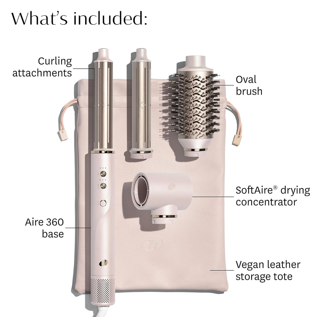 T3 Aire 360 Air Styler Blowout Kit with Ceramic Curling Attachments, Oval Brush &amp; Drying Concentrator | Fast, Healthy Blowouts and Long-Lasting Curls| For All Hair Types