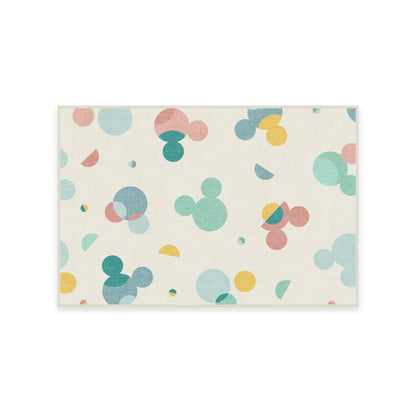 RUGGABLE Disney Classic Minnie Mouse Washable Rug - Perfect Area Rug for Nursery Playroom Kids Room - Pet &amp; Child Friendly - Stain &amp; Water Resistant - Trellis Pink 5&