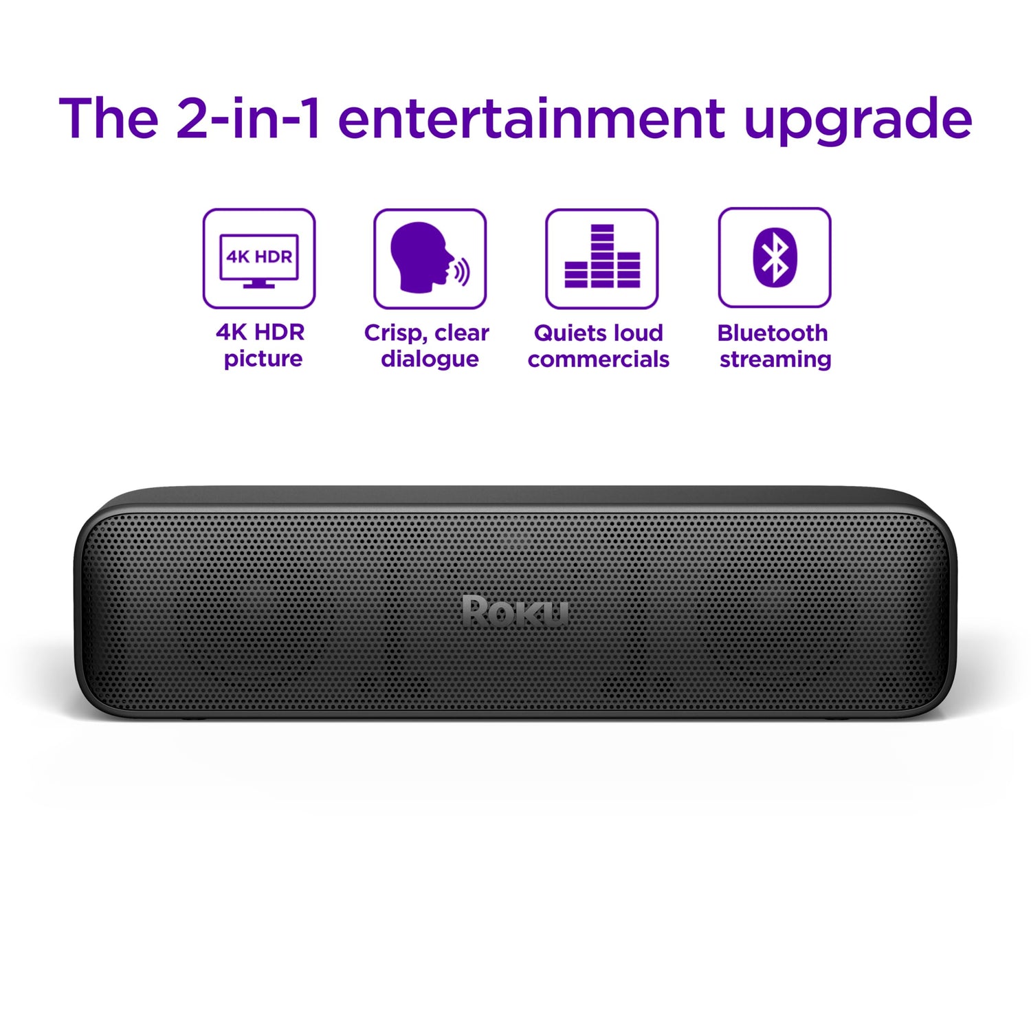 Roku Streambar SE | 2-in-1 TV Soundbar with Built-in 4K/HD/HDR Streaming, Premium Speakers, &amp; Enhanced Speech Clarity for Crisp, Clear Dialogue - Quick Guided Simple Setup