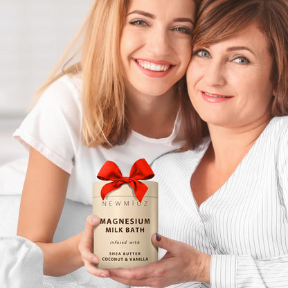Creamy Magnesium Milk Bath Soak Powder Moisturize Soften Skin Coconut Vanilla Shea Butter Luxury Spa Bath Salt Mother&