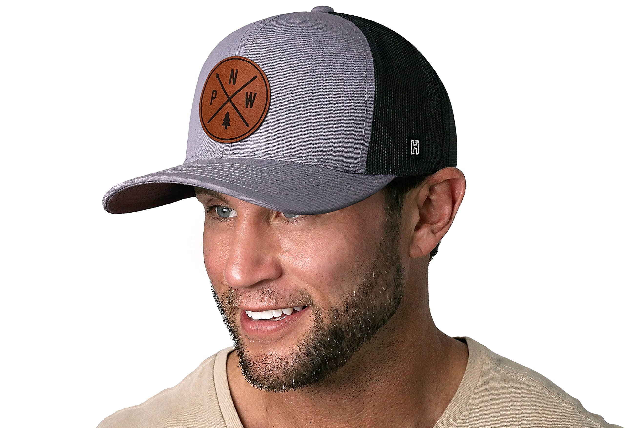 HAKA Camping Hat – Outdoors Trucker Hat for Men &amp; Women, Baseball Cap Adjustable Snapback - Synthetic Leather