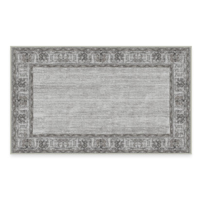 RUGGABLE Zinnia Runner Rug - Perfect Boho Washable Rug for Entryway Hallway Kitchen - Pet &amp; Child Friendly - Stain &amp; Water Resistant - Grey 2.5&