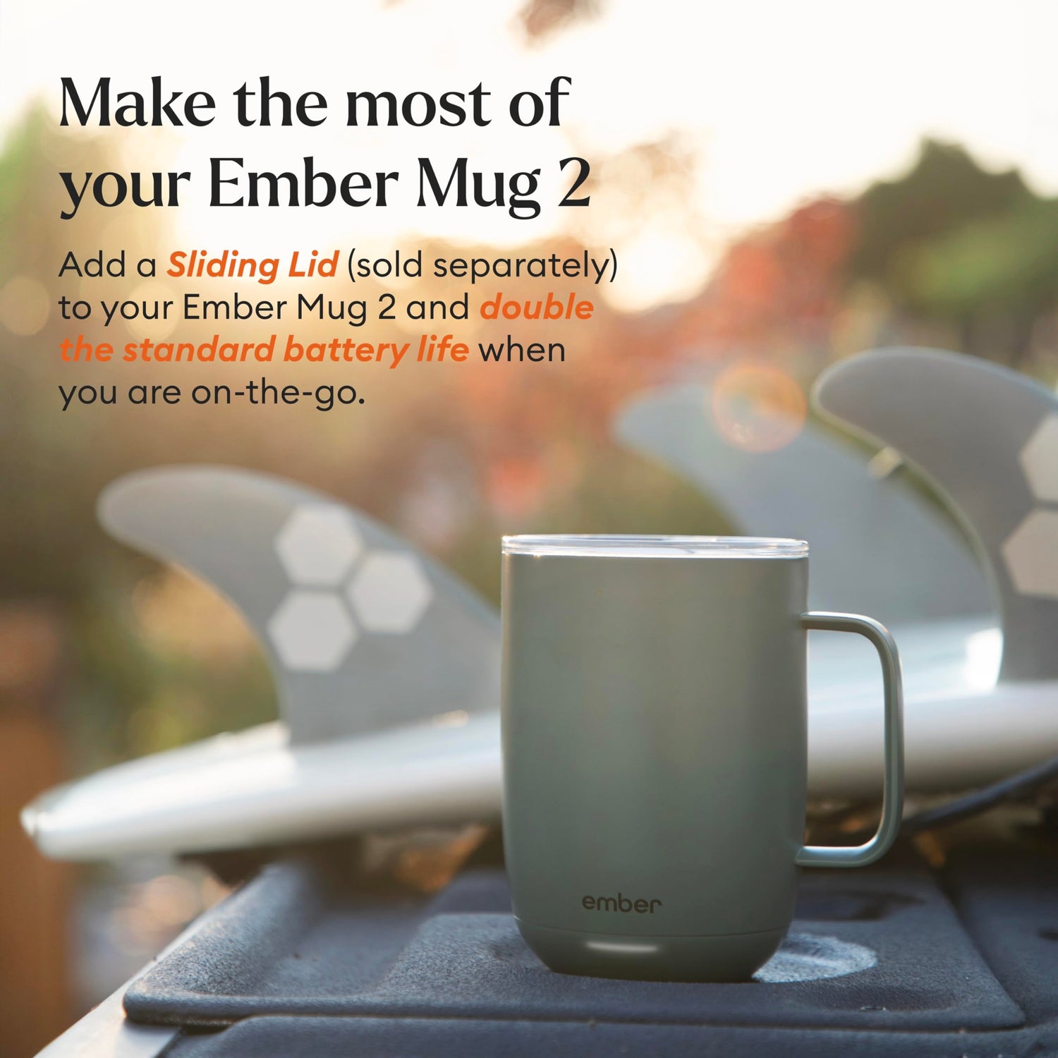 Ember Temperature Control Smart Mug 2, 14 Oz, App-Controlled Heated Coffee Mug with 80 Min Battery Life and Improved Design, White