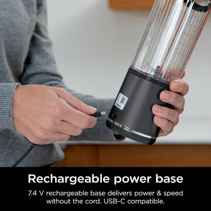 Ninja Blast Portable Blender, Cordless, 18oz. Vessel, Personal Blender For-Shakes and Smoothies, BPA Free, Leakproof-Lid and Sip Spout, USB-C Rechargeable, Dishwasher Safe Parts, Tinted Pink, BC151PK