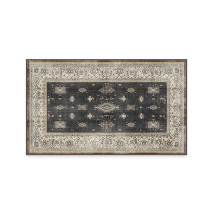 RUGGABLE – Verena Dark Wood – Machine Washable Runner Rug – Pet &amp; Child Friendly – Stain &amp; Water Resistant – Non-Slip – 2.5&