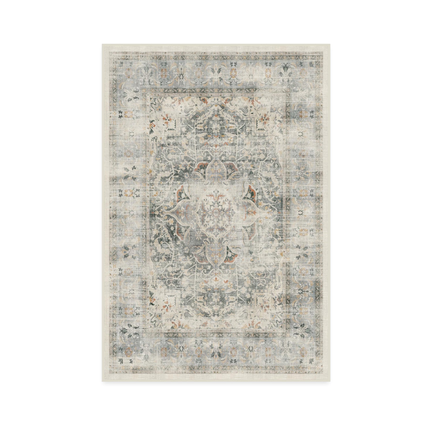 RUGGABLE – Sarrah Blue Quartz – Machine Washable Runner Rug – Pet &amp; Child Friendly – Stain &amp; Water Resistant – Non-Slip – 2.5&
