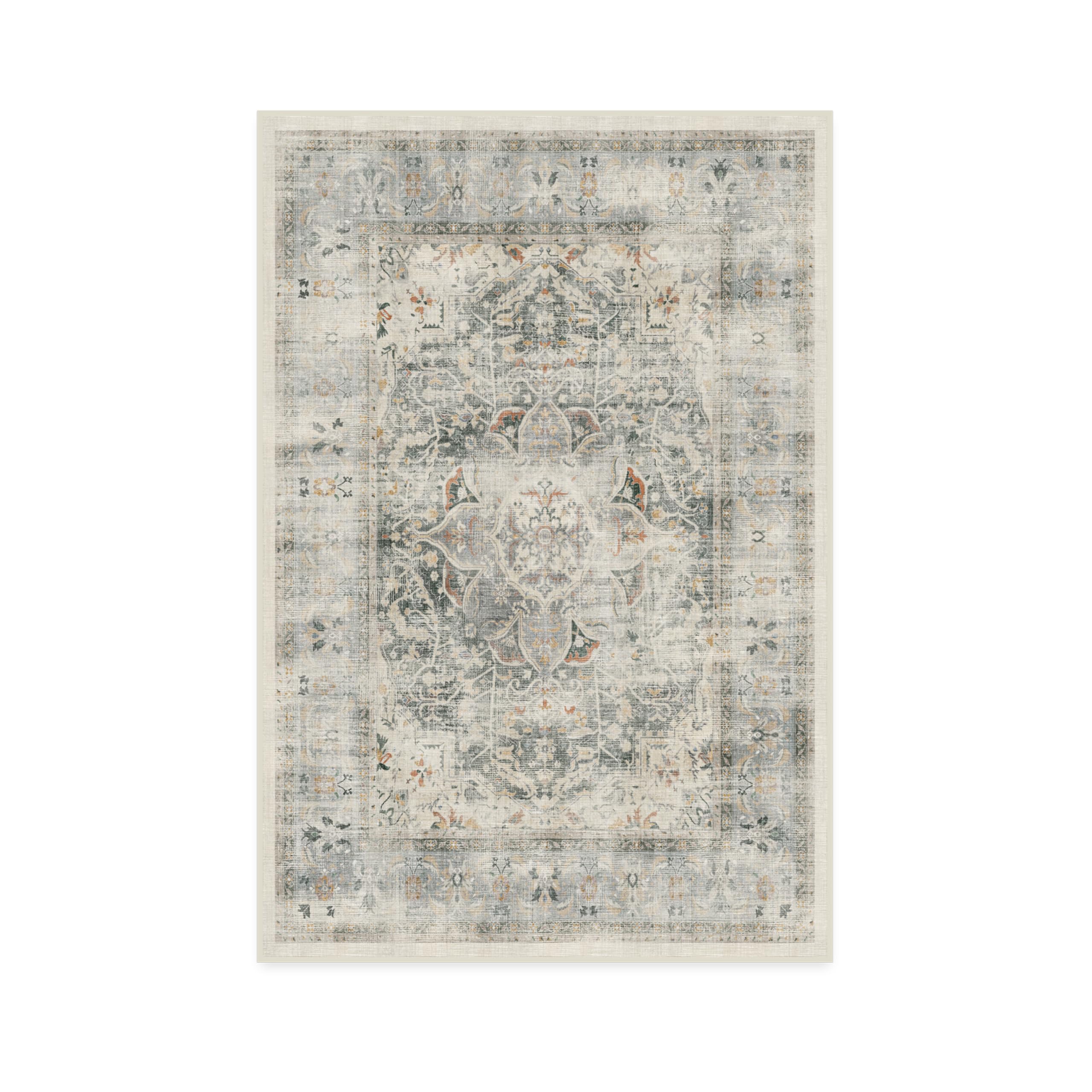 RUGGABLE – Sarrah Blue Quartz – Machine Washable Runner Rug – Pet &amp; Child Friendly – Stain &amp; Water Resistant – Non-Slip – 2.5&
