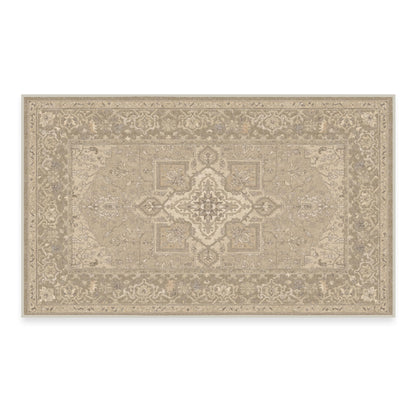 RUGGABLE Maral Heriz Washable Rug - Perfect Vintage Area Rug for Living Room Bedroom Kitchen - Pet &amp; Child Friendly - Stain &amp; Water Resistant - Creme 3&