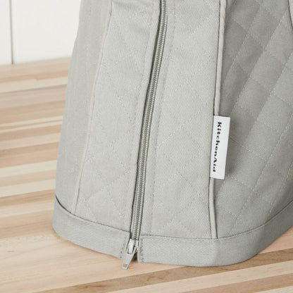 KITCHENAID Fitted Tilt-Head Solid Stand Mixer Cover with Storage Pocket, Quilted 100% Cotton, Milkshake, 14.4&quot;x18&quot;x10&quot;