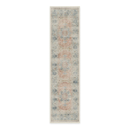 RUGGABLE – Sarrah Blue Quartz – Machine Washable Runner Rug – Pet &amp; Child Friendly – Stain &amp; Water Resistant – Non-Slip – 2.5&