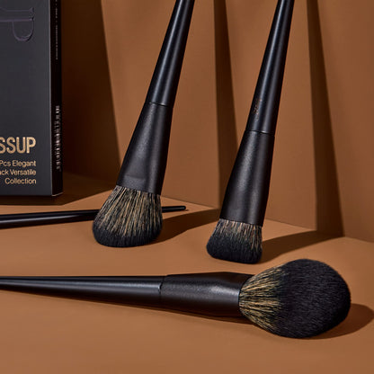 Jessup Makeup Brushes 14Pcs Makeup Brush Set Premium Synthetic Powder Foundation Contour Blush Concealer Eye Shadow Blending Liner Make Up Brush Kit Light Grey T329