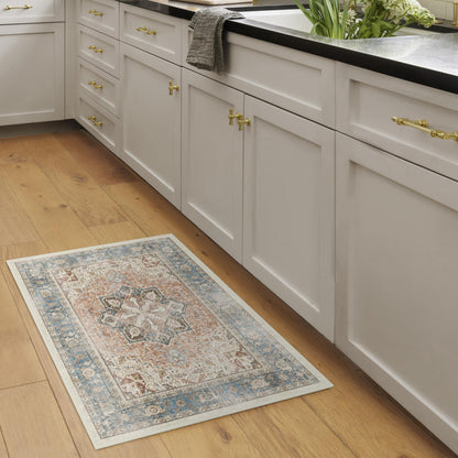RUGGABLE Kamran Washable Rug - Perfect Vintage Area Rug for Living Room Bedroom Kitchen - Pet &amp; Child Friendly - Stain &amp; Water Resistant - Hazel 5&