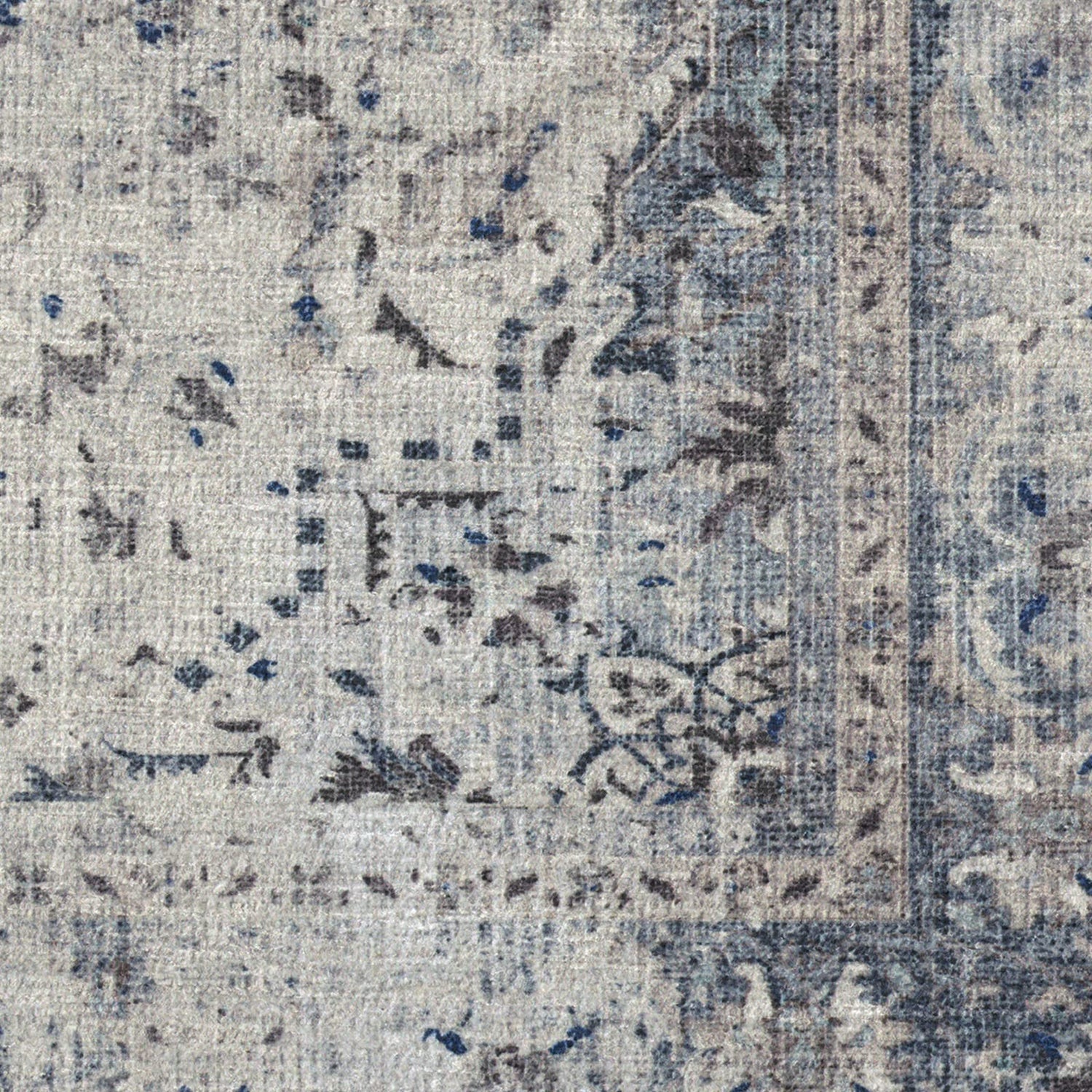 RUGGABLE – Sarrah Blue Quartz – Machine Washable Runner Rug – Pet &amp; Child Friendly – Stain &amp; Water Resistant – Non-Slip – 2.5&