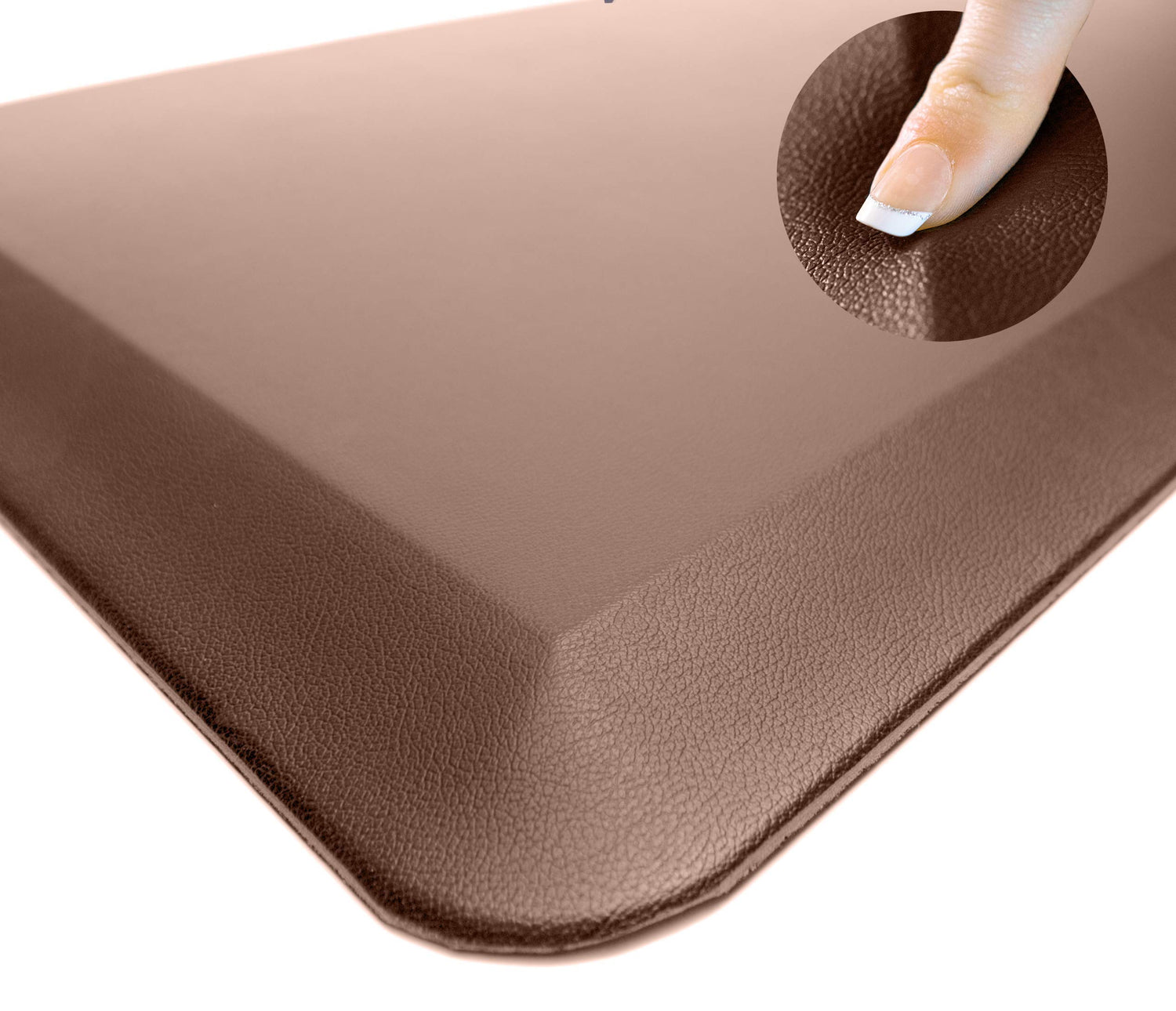 Sky Solutions Oasis Anti Fatigue Mat - Cushioned 3/4 Inch Comfort Floor Mats for Kitchen, Office &amp; Garage - Padded Pad for Office - Non Slip Foam Cushion for Standing Desk (24&quot; x 70&quot;, Brown)