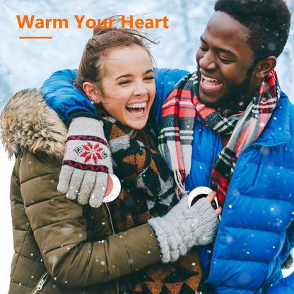 BESKAR Rechargeable Hand Warmer, 5200mAh Electric Hand Heater, Double-Sided Heating, USB Quick Charge, Portable Pocket Hand Warmer for Outdoor, Golf, Raynauds - Winter Gift