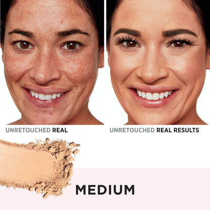IT Cosmetics CC+ Airbrush Perfecting Powder Foundation - Buildable Full Coverage Of Pores &amp; Dark Spots - Hydrating Face Makeup with Hydrolyzed Collagen &amp; Niacinamide - 0.33 Oz