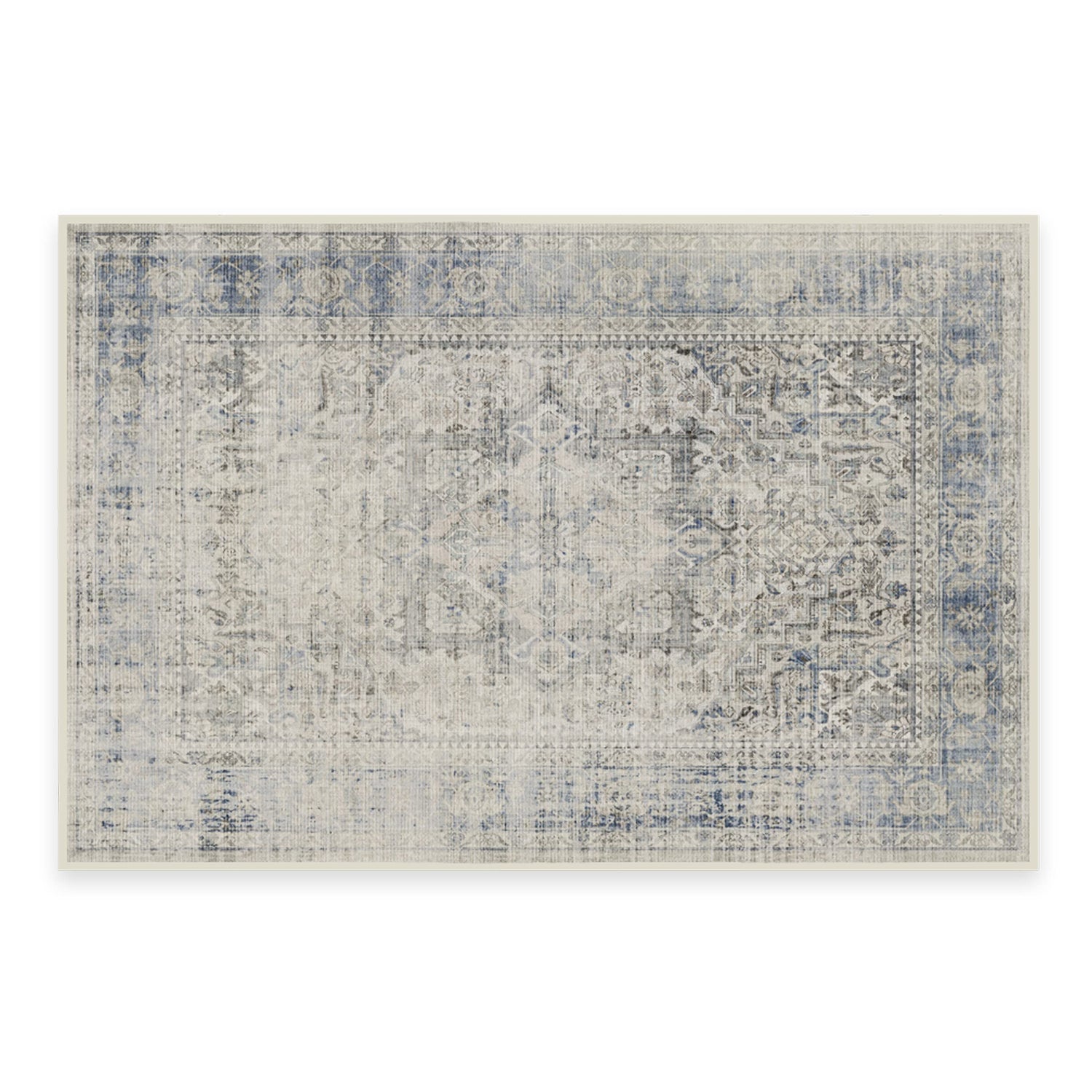 RUGGABLE Kamran Washable Rug - Perfect Vintage Area Rug for Living Room Bedroom Kitchen - Pet &amp; Child Friendly - Stain &amp; Water Resistant - Hazel 5&