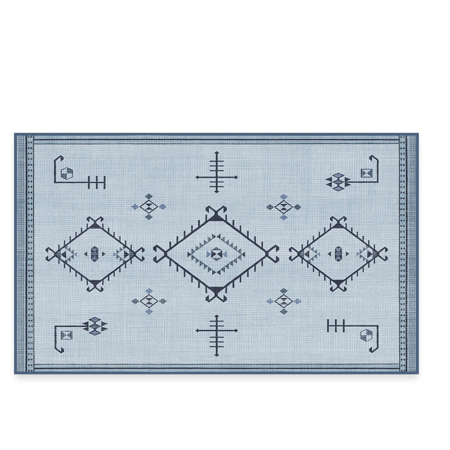 RUGGABLE Damali Runner Rug - Perfect Boho Washable Rug for Entryway Hallway Kitchen - Pet &amp; Child Friendly - Non-Toxic - Stain &amp; Water Resistant - Black &amp; White 2.5&
