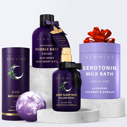 Deep Sleep Pillow Spray Patchouli Black Tea Vanilla Essential Oils Natural Fast Acting Aromatherapy Mist for Restful Sleep Relaxation Calming Stress Relief Bedtime &amp; Shower Spray Luxury Self care Gift