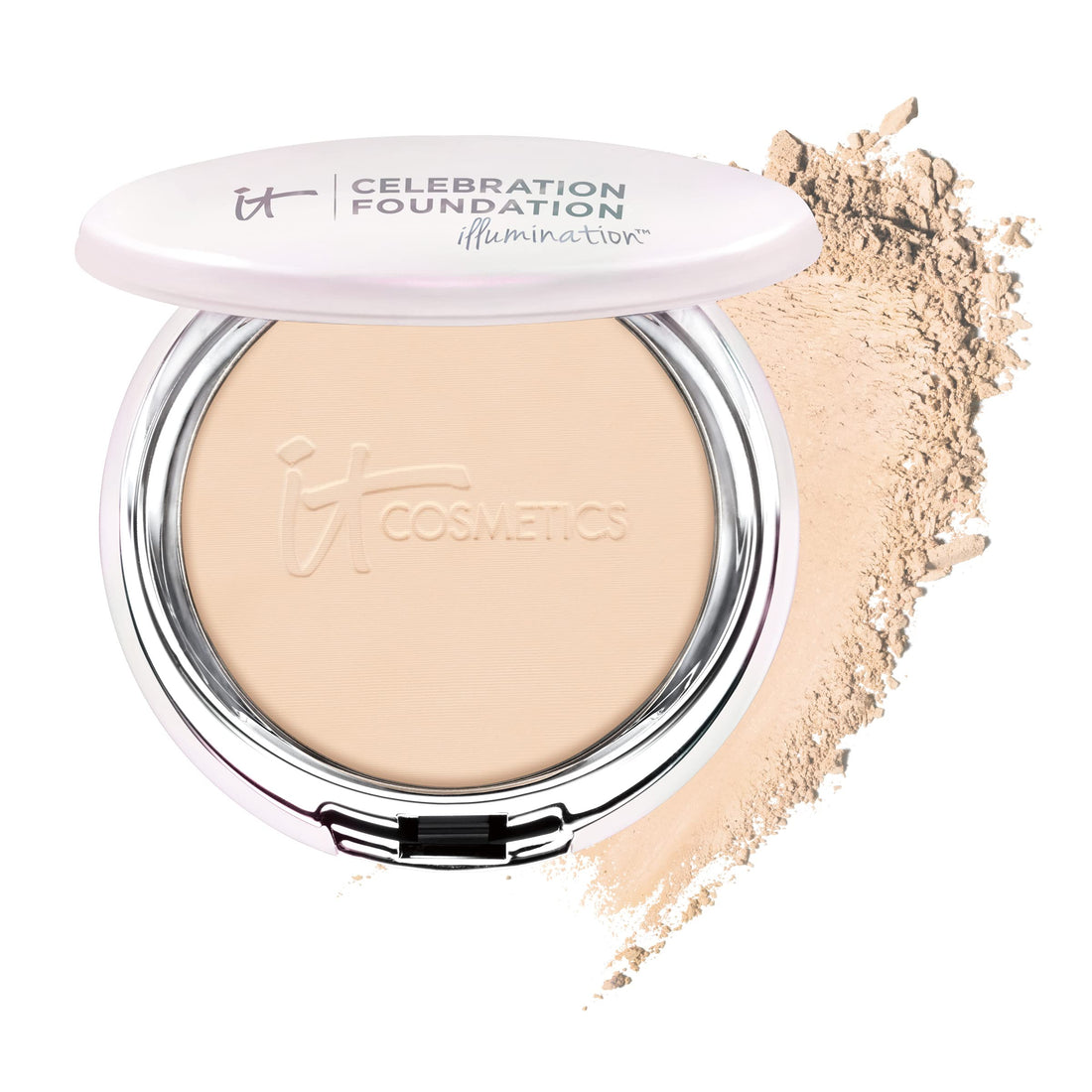 IT Cosmetics Celebration Foundation Illumination - Full-Coverage, Anti-Aging Powder Foundation - Blurs Pores, Wrinkles &amp; Imperfections - 0.3 oz