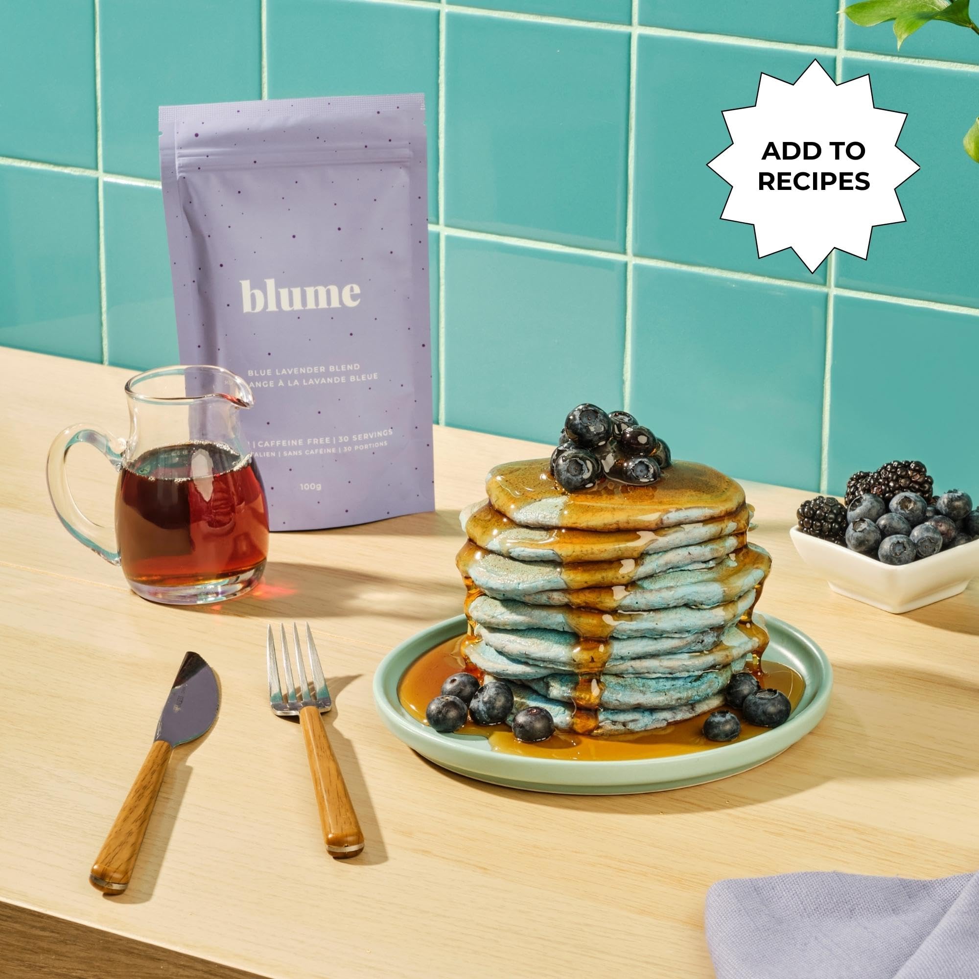 Blume Rose London Fog Latte with Zero Sugar or Caffeine - Certified Organic, Vegan and Gluten-Free - Tart Cherry &amp; Rosehips blend rich Antioxidant &amp; Vitamin to Ease Bloating and Boost Your Natural Glow - 30 Servings
