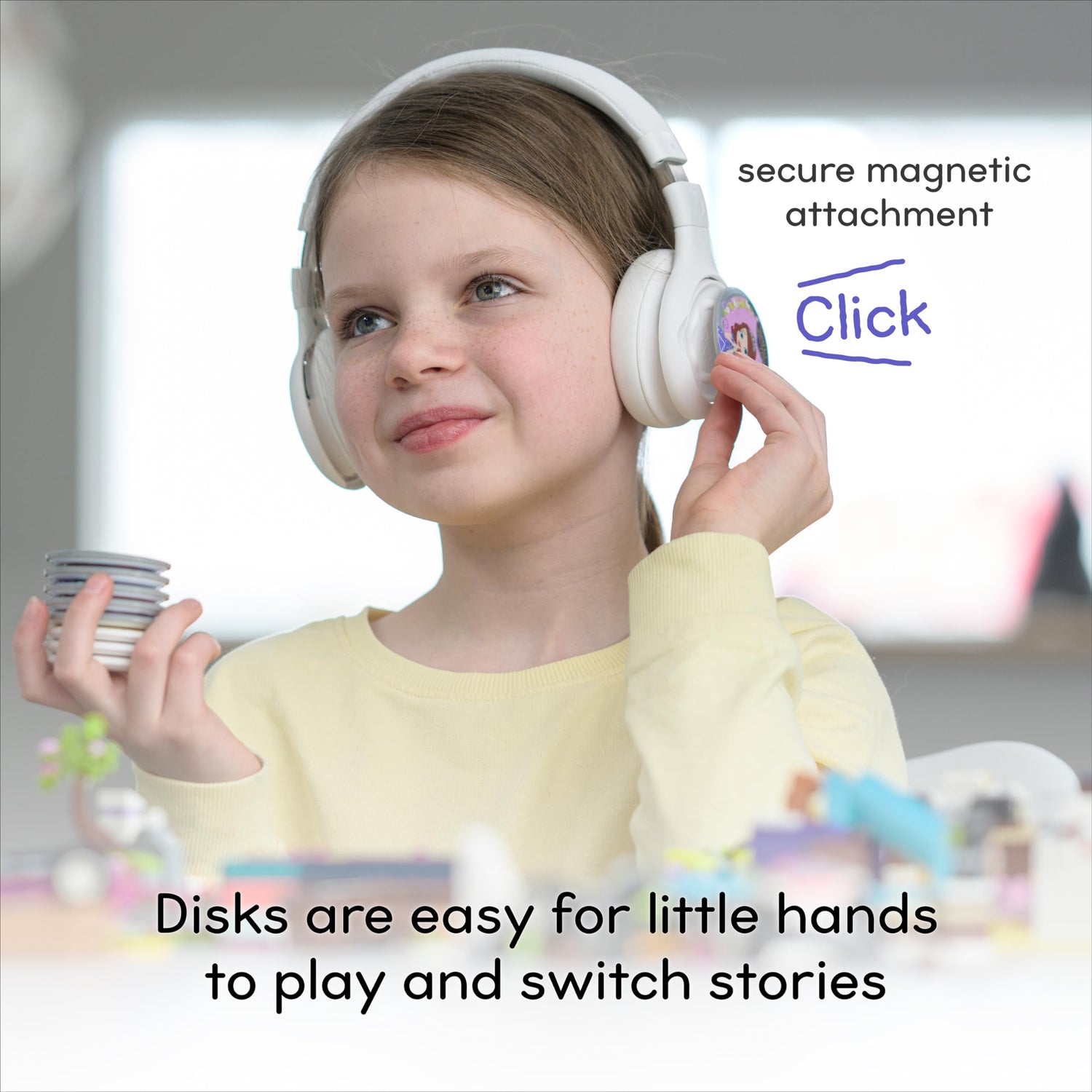 StoryPhones StoryShield, Disney Pixar Collection Audio Stories - Toy Story, Monster Inc, The Incredibles Bundle, Screen Free Audio Story for Kids