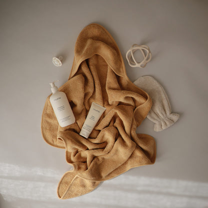 mushie Baby Hooded Towel | Organic Cotton (Moss)