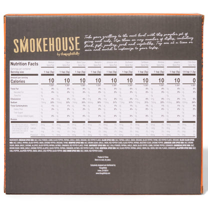 Smokehouse Gift Set by Thoughtfully, Vegan and Vegetarian Barbecue Rubs, Flavors Include Cajun, Caribbean, Memphis and Southwest, Set of 4