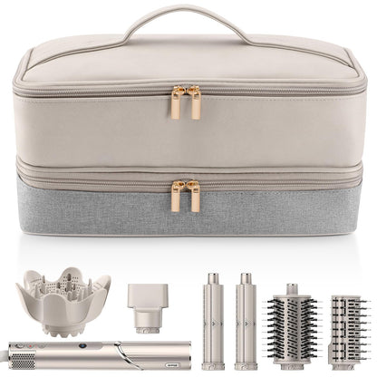 Travel Carrying Case for Hair Dryer Shark Flexstyle Dyson Airwrap Brush Double-Layer Hair Accessories Tools Storage Bag for Revlon Hairdryer Styler Organizer