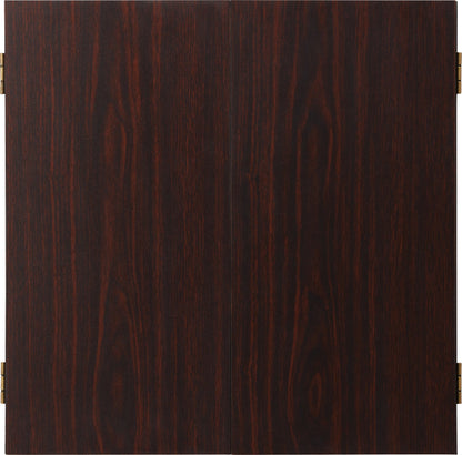 Viper Stadium Cabinet &amp; Shot King Sisal/Bristle Dartboard Ready-to-Play Bundle with Two Sets of Steel-Tip Darts, Throw Line, and Dry Erase Scoreboards, Walnut Finish