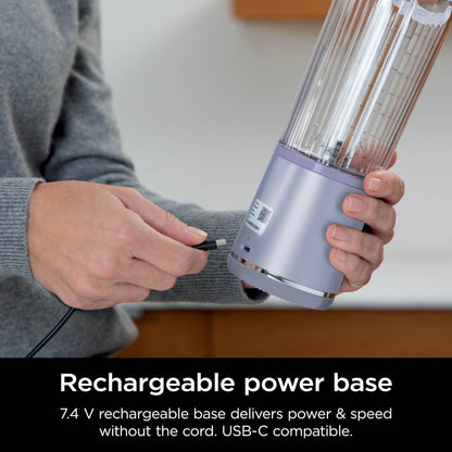 Ninja Blast Portable Blender, Cordless, 18oz. Vessel, Personal Blender For-Shakes and Smoothies, BPA Free, Leakproof-Lid and Sip Spout, USB-C Rechargeable, Dishwasher Safe Parts, Tinted Pink, BC151PK