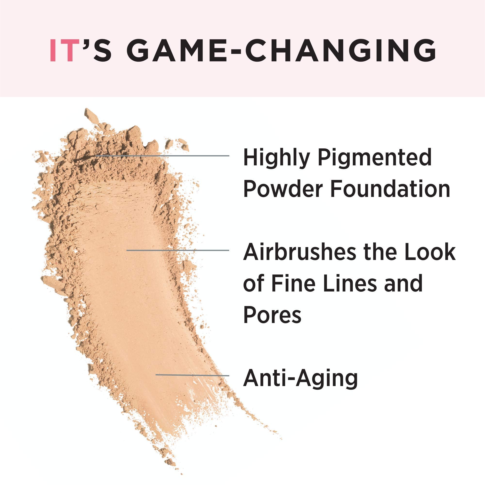 IT Cosmetics Celebration Foundation - Full-Coverage, Anti-Aging Powder Foundation - Blurs Pores, Wrinkles &amp; Imperfections - With Hydrolyzed Collagen &amp; Hyaluronic Acid - 0.3 oz