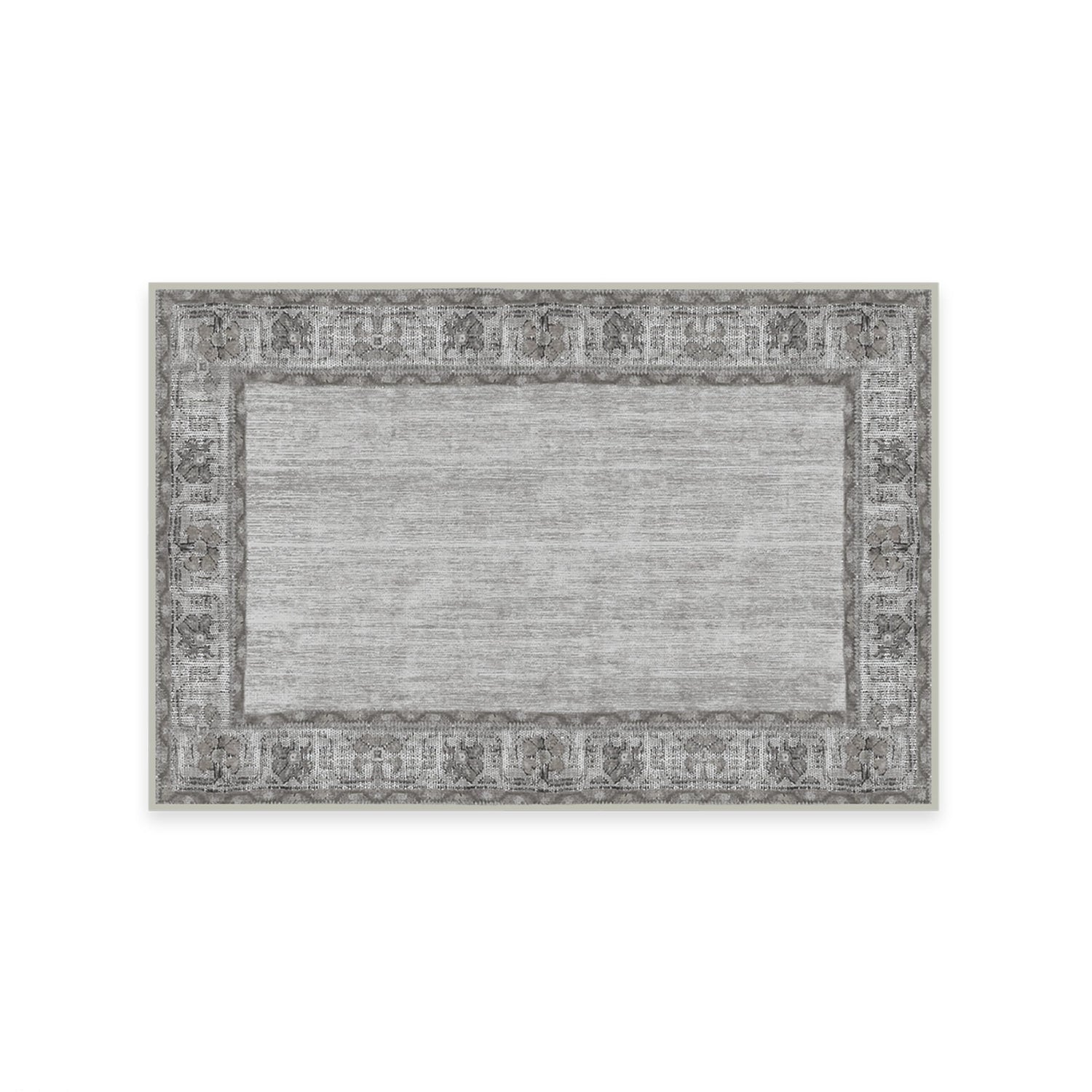 RUGGABLE Zinnia Runner Rug - Perfect Boho Washable Rug for Entryway Hallway Kitchen - Pet &amp; Child Friendly - Stain &amp; Water Resistant - Grey 2.5&