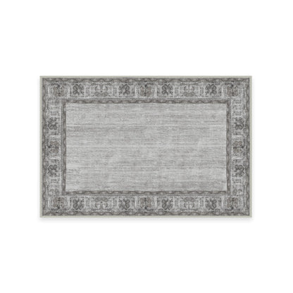 RUGGABLE Zinnia Runner Rug - Perfect Boho Washable Rug for Entryway Hallway Kitchen - Pet &amp; Child Friendly - Stain &amp; Water Resistant - Grey 2.5&