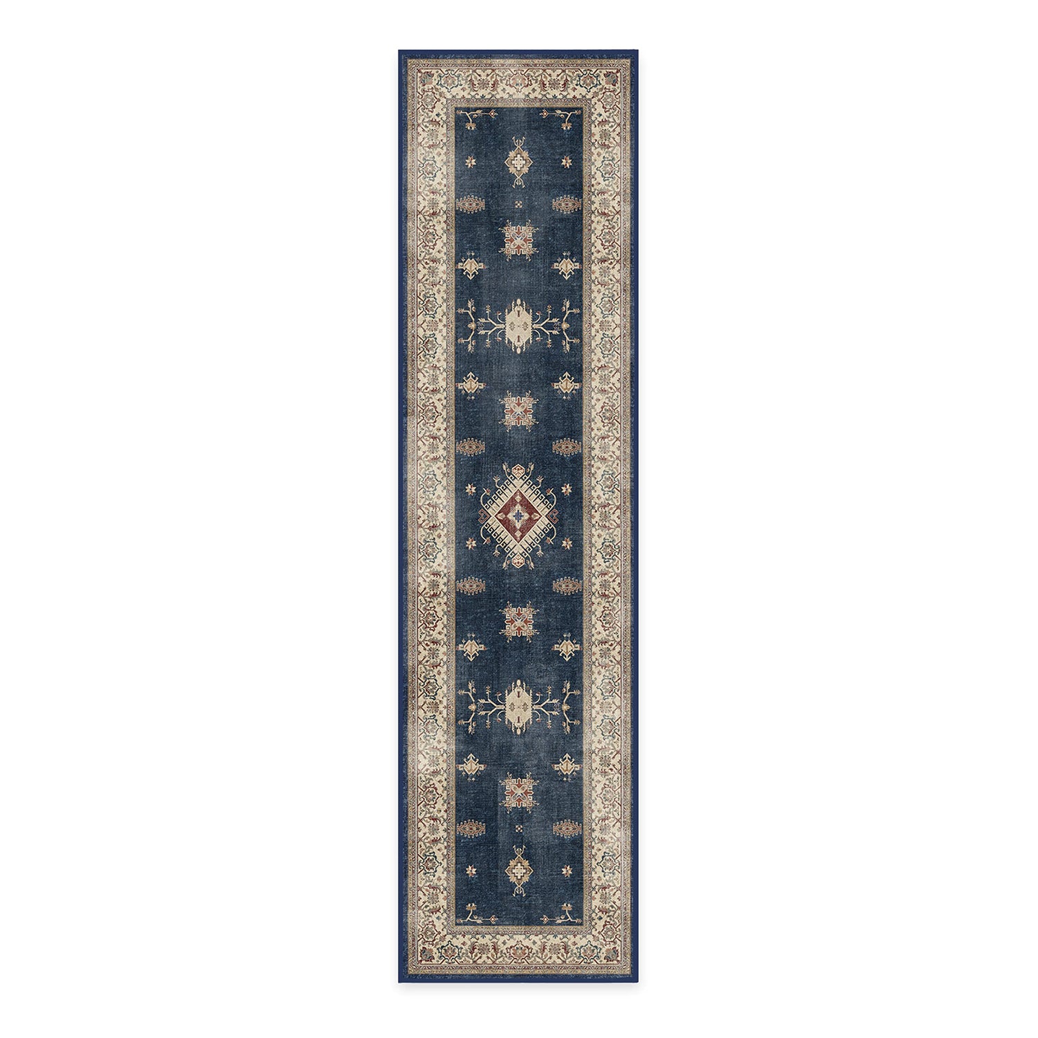 RUGGABLE – Verena Dark Wood – Machine Washable Runner Rug – Pet &amp; Child Friendly – Stain &amp; Water Resistant – Non-Slip – 2.5&